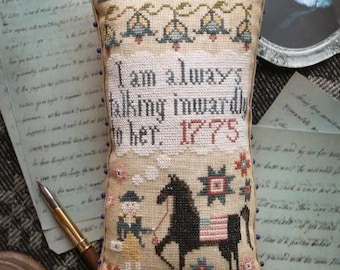 Counted Cross Stitch, Henry to Lucy, Patriotic Decor, Beth Twist, Plum Street Samplers,  PATTERN ONLY