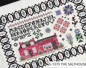 Counted Cross Stitch Pattern,  The Salthouse, Irish Design, Alphabet Sampler, Flower Motifs, Border Motifs, Rosewood Manor, PATTERN ONLY