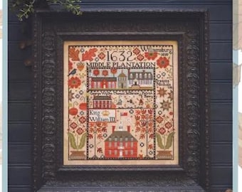 Counted Cross Stitch Pattern, Autumn in Williamsburg, Fall Decor, Autumn Decor, Plum Street Samplers, PATTERN ONLY