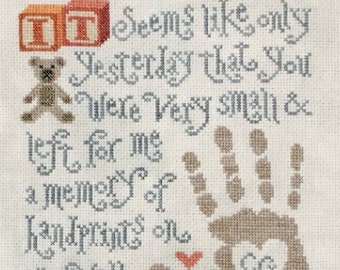 Counted Cross Stitch Pattern, A Sweet Memory, Country Rustic, Childhood Remembrance, Blocks, Silver Creek Samplers, PATTERN ONLY