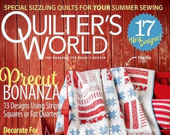 Magazine, Quilter's World, Summer 2024, Summer Decor, Floral Quilts, Table Runner, Scrap Quilt, Strip Quilts, Star Quilts, Quilt Magazine