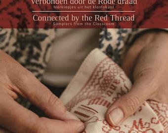 Soft Cover Book, Connected by Red Thread, Red Samplers, Embroidery, Alphabet, Atelier Soedidee, PATTERN ONLY