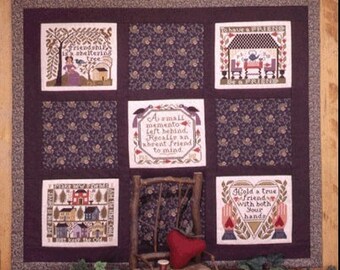 Counted Cross Stitch, More Friends, Country Rustic, Pillow Ornament, Bowl Filler, Friendship, Birds, The Prairie Schooler,  PATTERN ONLY
