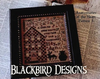 Counted Cross Stitch Pattern, A Wish for You, Sampler, Spring Sampler, Anniversary of the Heart, Blackbird Designs, PATTERN ONLY