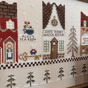 Counted Cross Stitch, Alice&#39;s Winter Wonderland, Storybook Inspired, Winter Decor, Evergreens, Snow, Little House Needleworks, PATTERN ONLY