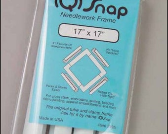 Juvale Snap Frame for Embroidery 17 x 17 in, White 