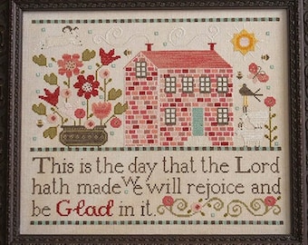 Counted Cross Stitch Pattern, This Is the Day, Psalm 118:24, Scripture, Inspirational, Plum Street Samplers, PATTERN ONLY
