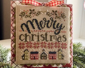 Counted Cross Stitch Pattern, A Classic Christmas, Christmas Decor, Merry Christmas, Country Chic, Hands On Design,  PATTERN ONLY