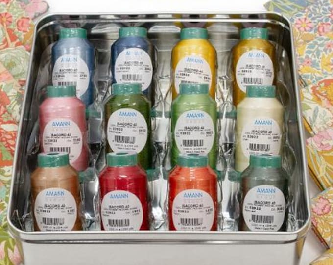 Featured listing image: Isacord, Spring Birds, Thread Collection, Tilda, Songbird, Isacord 40, 12 Spools Thread, Polyester Thread, Quilting, Machine Embroidery