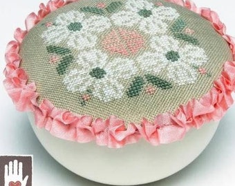 Counted Cross Stitch Pattern, Dogwoods in the Round, Spring Decor, Garden Decor, Floral Decor, Heart in Hand, PATTERN ONLY