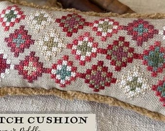 Counted Cross Stitch Pattern, A Rice Stitch Cushion, Pillow Ornament, Bowl Filler, Pincushion, Shakespeare's Peddler, PATTERN ONLY