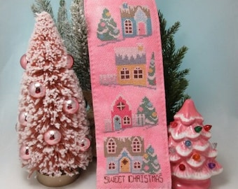 Counted Cross Stitch Pattern, Sweet Christmas, Farmhouse Rustic, Hillside Village, Banner, Putz Houses, KiraLyn's Needlearts, PATTERN ONLY