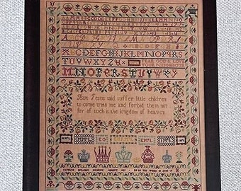 Cross Stitch Pattern, Christina McLellan Glasgow, January 1821, Scottish Sampler Reproduction, Motifs, Gentle Pursuit Designs, PATTERN ONLY