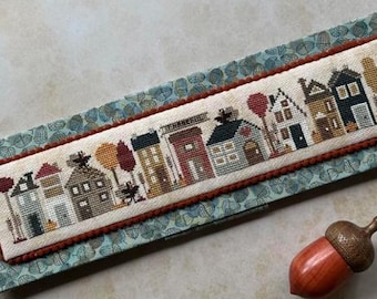 Counted Cross Stitch Pattern, Thankful Tiny Town, Autumn Decor, Turkeys, Village, Fall Decor, Cecilia Turner, Heart in Hand, PATTERN ONLY