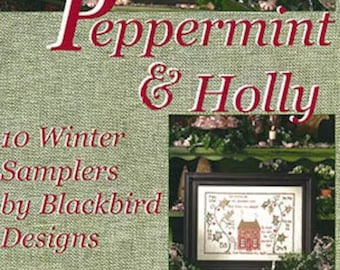 Softcover Book, Peppermint & Holly, Christmas Decor, French Country, Primitive Decor, Rustic Decor, Home Decor, Blackbird Designs