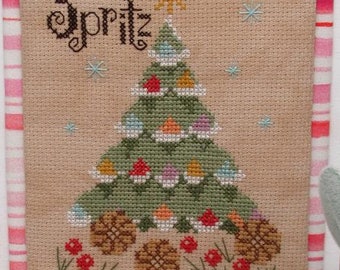 Counted Cross Stitch Pattern, Spritz Cookies, Cookie Jar Collection, Motifs, Christmas Decor, Stars, Kiralyn's Needleart, PATTERN ONLY