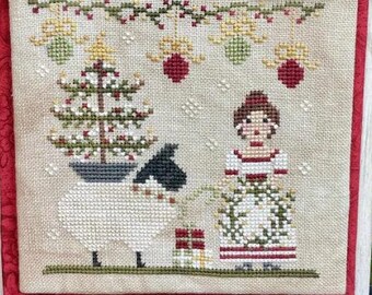 Counted Cross Stitch, Merry Ewe, Pillow Ornament, Bowl Filler, Christmas Decor, Ornament, Annie Turner, The Proper Stitcher, PATTERN ONLY