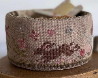 PRE-Order, Counted Cross Stitch Pattern, Spring Parade Sewing Basket, Box Covering, Pillow Ornament, Bowl Filler, Stacy Nash, PATTERN ONLY