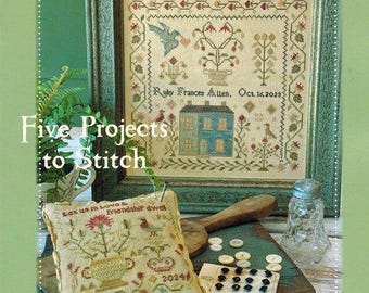 Counted Cross Stitch Pattern, The Walker Sisters, Antique Reproduction, Reproduction Sampler, Blackbird Designs, PATTERN ONLY