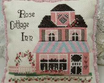 Counted Cross Stitch Pattern, Rose Cottage Inn, Valentine's Day Decor, Roses, Carolyn Robbins, KiraLyns Needlearts, PATTERN ONLY