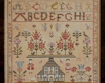 Cross Stitch Pattern, Mary Collier 1814, Cross Stitch Sampler, Alphabet Sampler, Colonial Home, Reproduction Sampler, La-D-Da, PATTERN ONLY