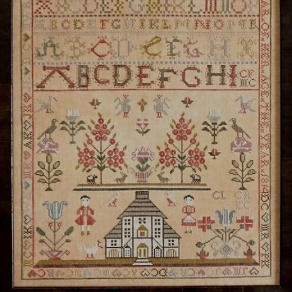 Cross Stitch Pattern, Mary Collier 1814, Cross Stitch Sampler, Alphabet Sampler, Colonial Home, Reproduction Sampler, La-D-Da, PATTERN ONLY