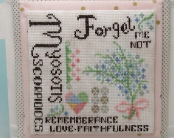 Counted Cross Stitch Pattern, Forget-me-not, Summer Decor, Garden Decor, Flower Motifs, Carolyn Robbins, KiraLyn's Needlearts, PATTERN ONLY