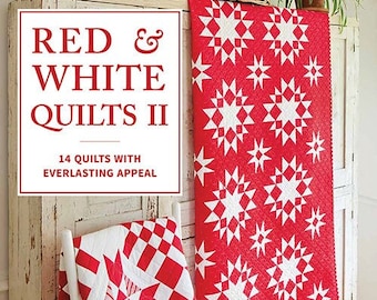 Softcover Book, Red & White Quilts II, Medallion Quilts, Patchwork Quilts, Contemporary Quilts, Susan Ache, Lisa Bongean, Pat Sloan