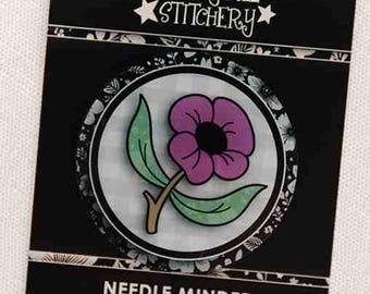 Witch Blossom, Needle Minder, Magnetic, Needle Holder, Floral, Sewing Notion Tool, Embroidery Tool, Deanna Carter, Cherry Hill Stitchery