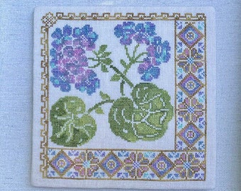 Counted Cross Stitch Pattern, Florigraphica 2 Hydrangea, Garden Decor, Flowers, Greenery, Tuck Pillow, Jan Hicks Creates, PATTERN ONLY