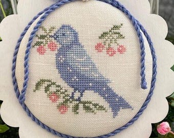 Counted Cross Stitch Pattern, A Sweet Springtime Songbird, Ornament, Bowl Filler, Bird Motif, J B W Designs, Pattern KIT ONLY