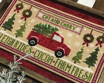 Counted Cross Stitch Pattern, Christmas Tree Farm, Christmas Decor, Vintage Pick Up, Christmas Trees, Stitching With Katie, PATTERN ONLY