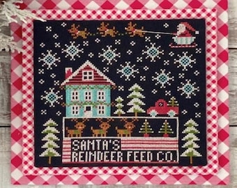 Counted Cross Stitch Pattern, Calendar Crates, December, Santa, Reindeer, Snowflakes, Stitching Housewives, PATTERN ONLY