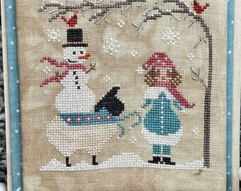 Counted Cross Stitch, Snow Ewe, Pillow Ornament, Bowl Filler, Winter Decor, Cardinal, Annie Turner, The Proper Stitcher, PATTERN ONLY
