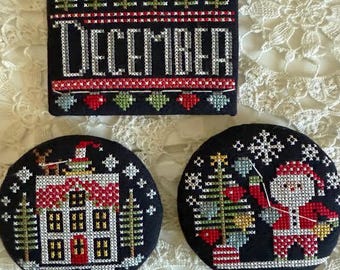 Counted Cross Stitch Pattern, Good Old Days, December, Christmas Decor, Seasonal Monthly Series, Stitching Housewives, PATTERN ONLY