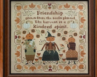 Counted Cross Stitch Pattern, Harvest Friendship Booklet, Fall Decor, Harvest Drum, Harvest Biscornu, Teresa Kogut, PATTERN ONLY