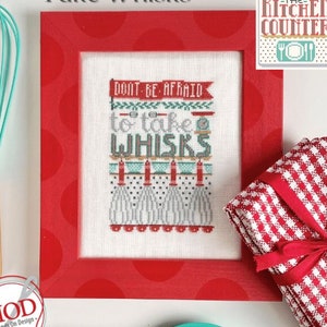 Cross Stitch Pattern, Take Whisks, It Came With the House, Lick the Bowl, Retro, Cathy Haberman, Hands On Design, PATTERN ONLY