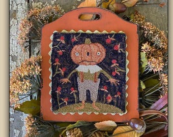 Punch Needle Pattern, Spooked Sam, Primitive Decor, Halloween Decor, Teresa Kogut, Punch Needle Embroidery, PATTERN ONLY
