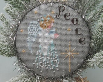 Counted Cross Stitch Pattern, Peace Angel, Choir of Angel Series, Christmas Ornament, Religious, KiraLyn's Needlearts, PATTERN ONLY