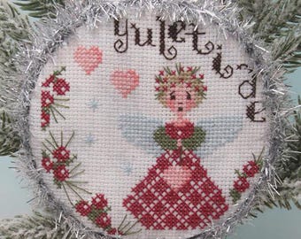Counted Cross Stitch Pattern, Yuletide Angel, Choir of Angel Series, Christmas Ornament, Religious, KiraLyn's Needlearts, PATTERN ONLY