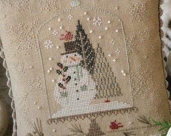 Counted Cross Stitch Pattern, Let It Snow, Winter Decor, Snowman, Cardinal, Brenda Gervais, PATTERN ONLY