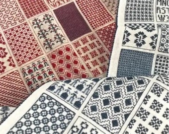 Counted Cross Stitch Pattern, Vakje per week 2017, Dutch Bird Motifs, Alphabet Block, Animal Motifs, Keys, Atelier Soedidee, PATTERN ONLY
