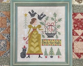 Counted Cross Stitch Pattern, Deck the Halls, Christmas Decor, Christmas Trees, Teresa Kogut, PATTERN ONLY