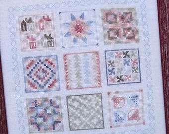 Counted Cross Stitch Pattern, The Art of Quilting, Block Motifs, Pillow Ornament, Bowl Filler, JBW Designs, PATTERN ONLY