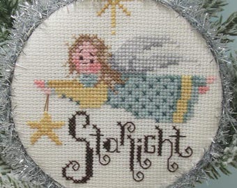 Counted Cross Stitch Pattern, Starlight Angel, Choir of Angel Series, Christmas Ornament, Religious, KiraLyn's Needlearts, PATTERN ONLY