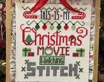 Counted Cross Stitch, Christmas Movie Stitch, Christmas Ornament, Candy Canes, Wreath, Gifts, Holly, Small Town Needleworks, PATTERN ONLY