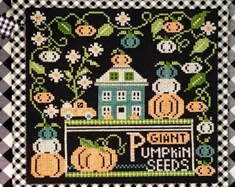 Counted Cross Stitch Pattern, Calendar Crates, September, Pumpkins, Fall Decor, Pumpkin Vine, Stitching Housewives, PATTERN ONLY