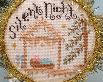 Counted Cross Stitch Pattern, Silent Night, Christmas Decor, The Reason Series, Baby Jesus, KiraLyn's Needlearts, PATTERN ONLY