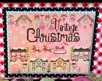 Cross Stitch Pattern, Vintage Christmas, Christmas Decor, Santa Claus, Village, Deer, Stitching with the Housewives, PATTERN ONLY