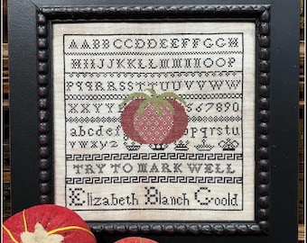 Counted Cross Stitch Pattern, Try to Mark Well, Adaptation Sampler, Alphabet Sampler, The Scarlett House, PATTERN ONLY